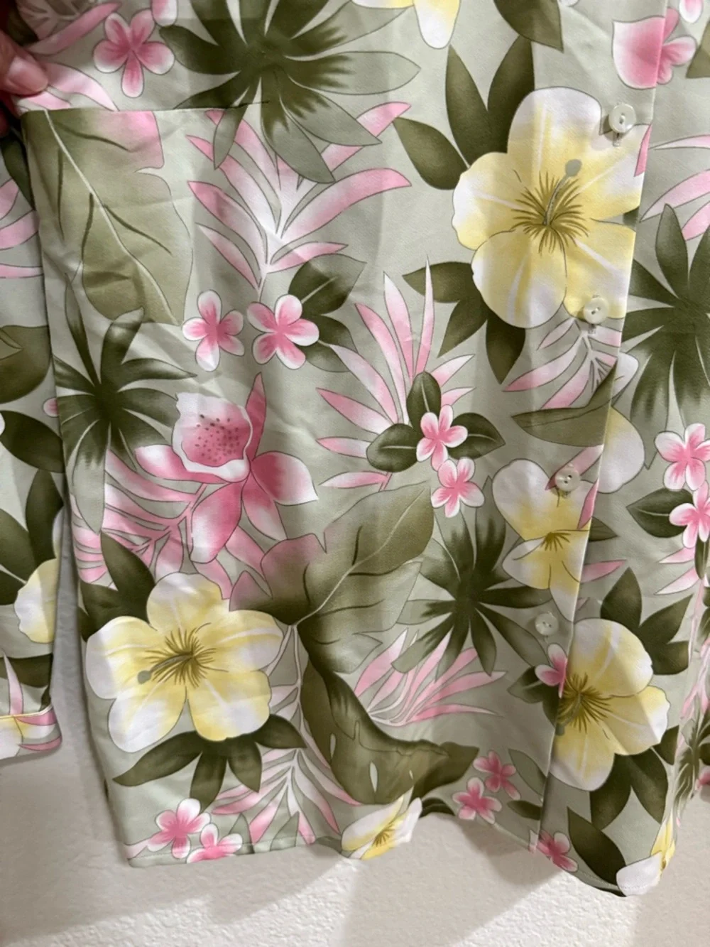 Pendleton Tropical Floral Silk-Cotton Blend Button Down Long Sleeve Shirt - Picture 7 of 13